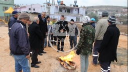 Başkan Turgut Sahada Çalışan Personellerini Ziyaret Etti