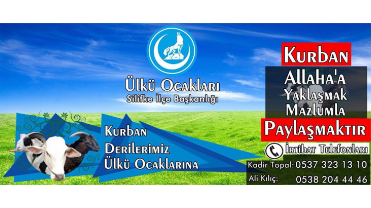 Silifke Ülkü Ocakları Kurban Derisi Toplayacak