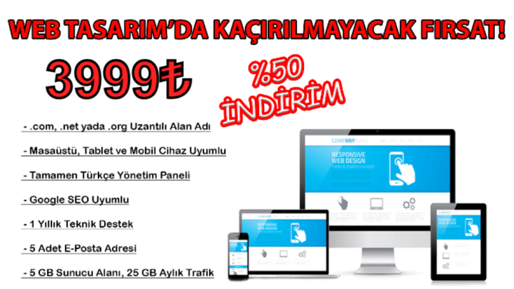 Web Tasarım'da Silifke Esnafına %50 İndirim!